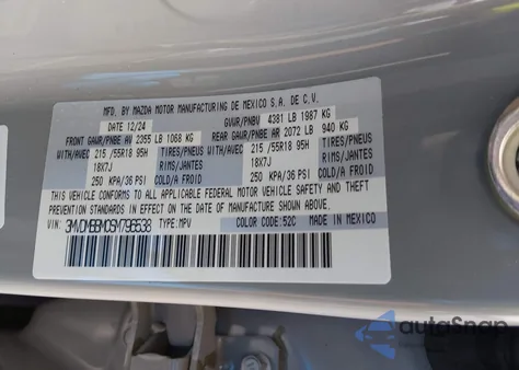 2025 Mazda Cx-30 2.5 S Select Sport из США, поврежденный, VIN 3MVDMBBM0SM796538